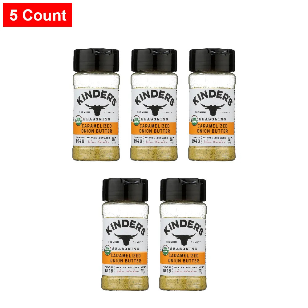 Kinders Organic Caramelized Onion Butter Seasoning, 3 Oz – 5 Count