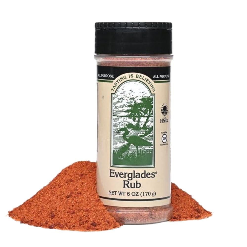 Everglades Rub Seasoning 6 oz. Sweet & Spicy BBQ Dry Rub for Meat 6-Pack