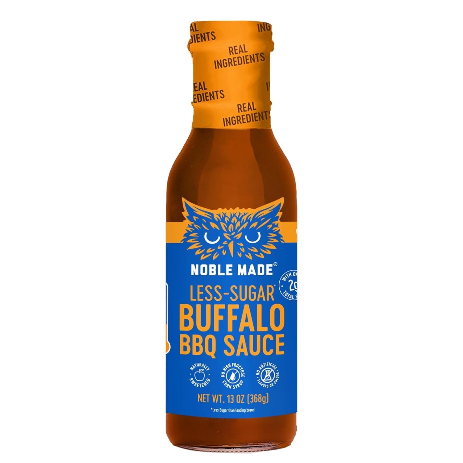 4 Noble Made Buffalo BBQ Sauce 13oz Bottle Less Sugar Keto Paleo Gluten Free New