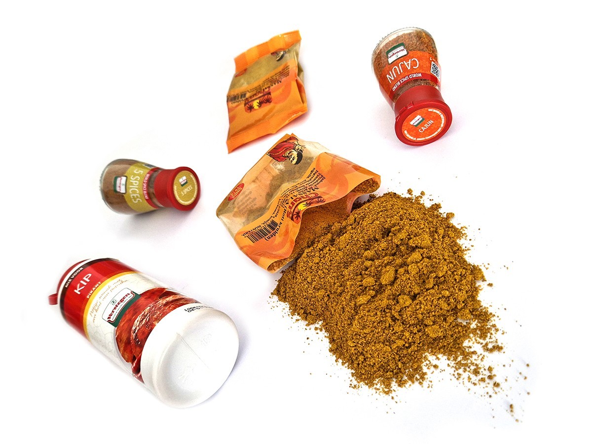 5x pot Verstegen spices & herbs, garlic, paprika pepper, chili, hot curry sambal