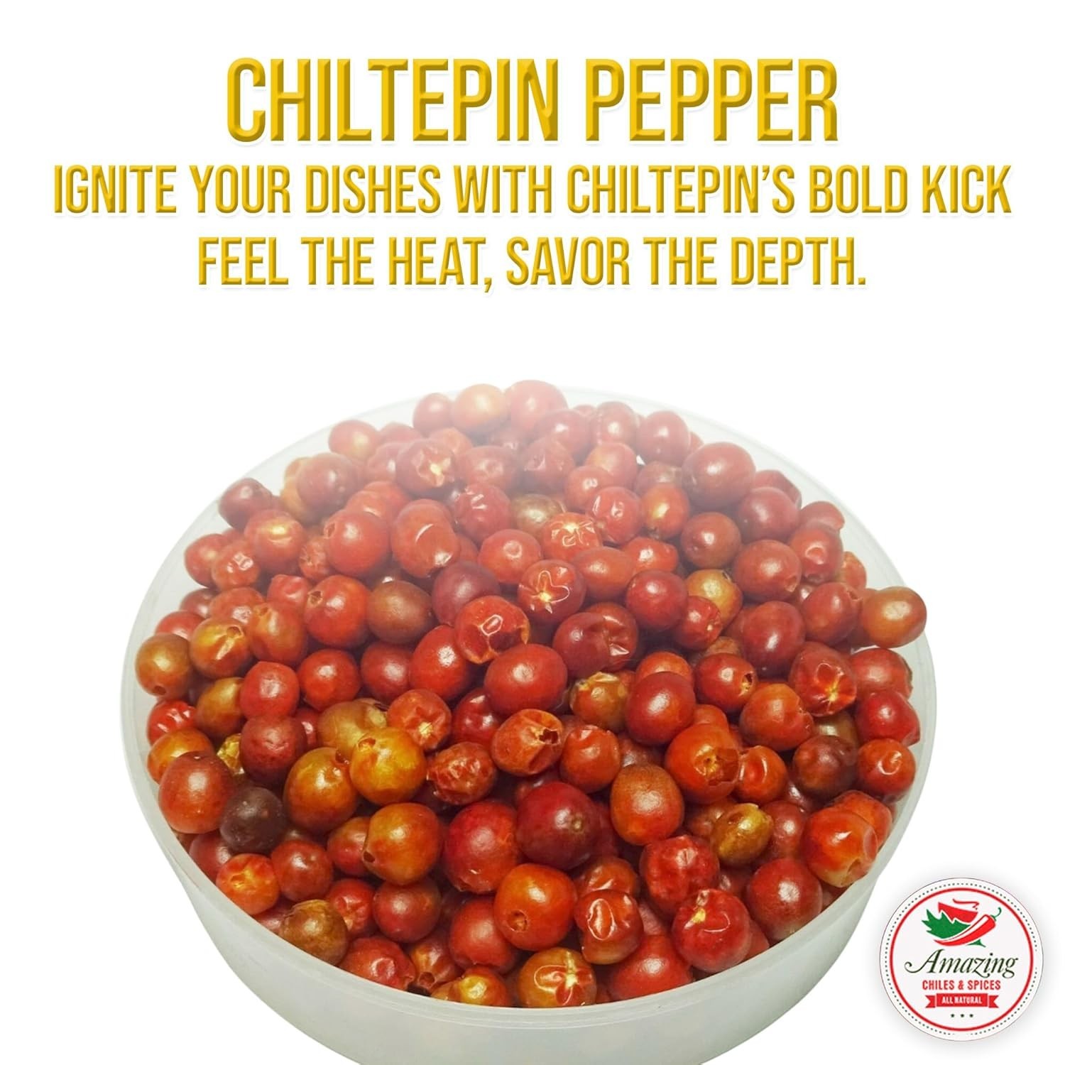 Dried Chiltepin Peppers (Chile Tepin) – 1oz Bag – Great 1 Ounce (Pack of 1)