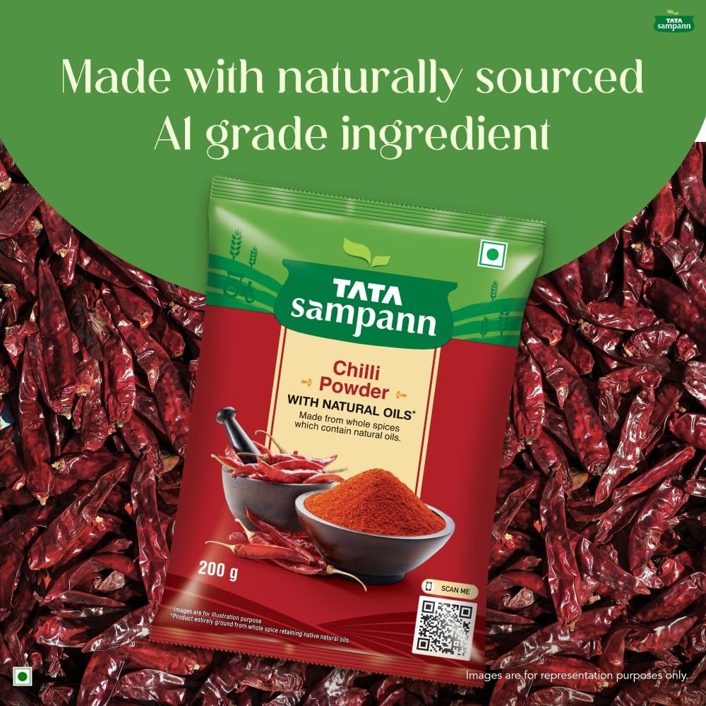 Tata Sampann Chilli Powder with Natural Oils, 200g, Lal Mirchi Powder