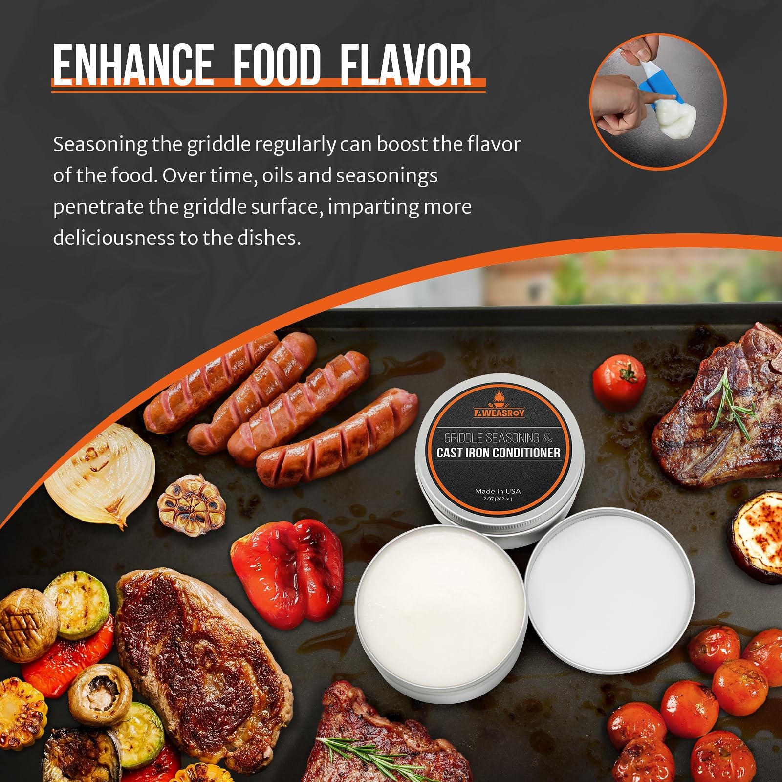 Griddle Seasoning for Blackstone and Cast Iron and Carbon Steel Seasoning, Ma…