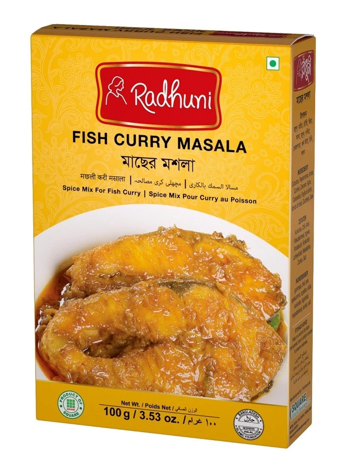 Radhuni Fish Curry Masala Kari Ikan 100g Authentic Fish Curry Spice Mix