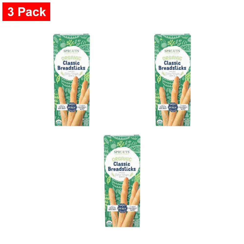 Sprouts Organic Classic Breadsticks 4.23 oz – 3 Packs