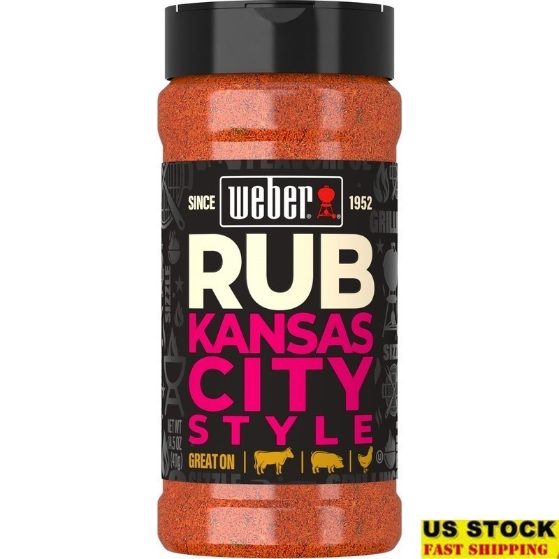 Kansas City BBQ Dry Rub Seasoning Gluten Free Sweet Tangy Meat Flavor 14.5oz New