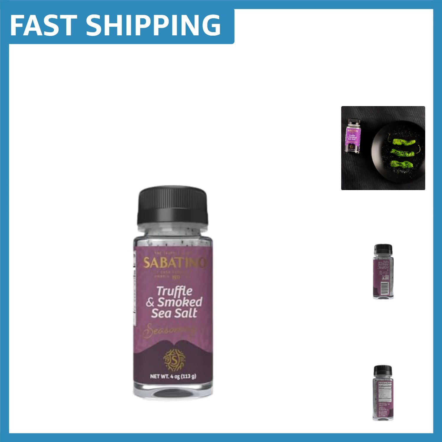 Sabatino Tartufi Smoked Truffle Salt – Unique Kosher Gourmet Seasoning, 4 oz