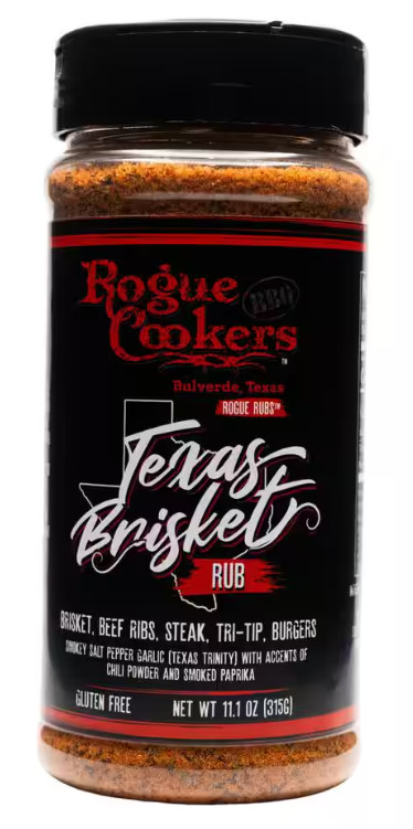 Rogue CookersTexas Brisket Rub Salt, Pepper & Garlic With Smokey Finish- 11.1 oz