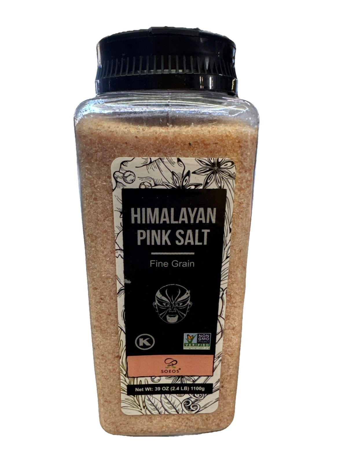 W Himalayan Pink Salt Fine Grain 38.8oz 2.4 LB Non-GMO Pink Salt Kosher Salt