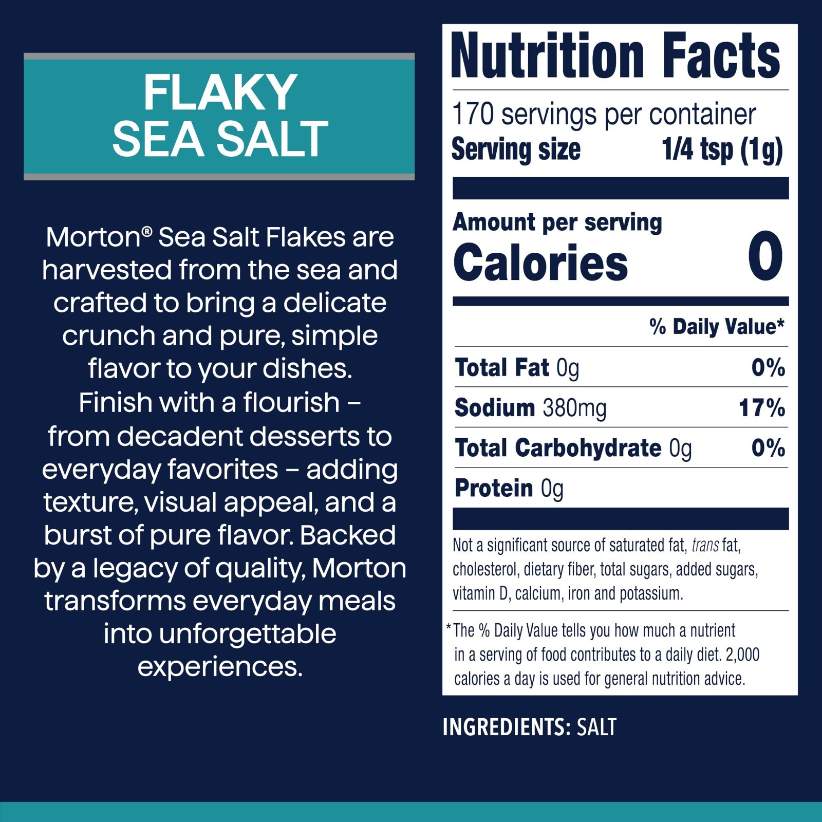 Flaky Sea Salt 6oz Resealable Pouch – Gourmet Cooking & Baking Essential