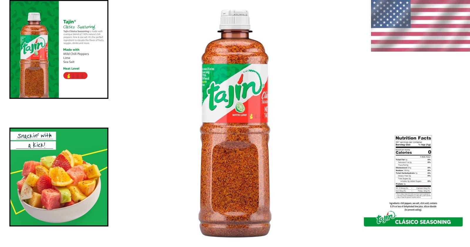 Flavorful Chili Lime Seasoning – Perfect for Fruit, Tacos & More – 14 oz