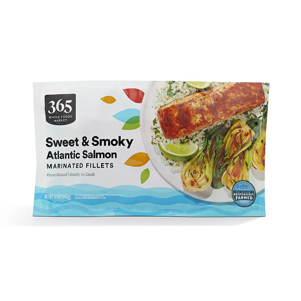 , Sweet and Smokey Marinated Atlantic Salmon Fillets, 12 Ounce