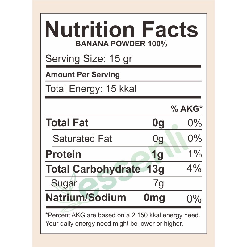 Banana Powder 50g Versatile Ingredient For Mixing Craft Blending