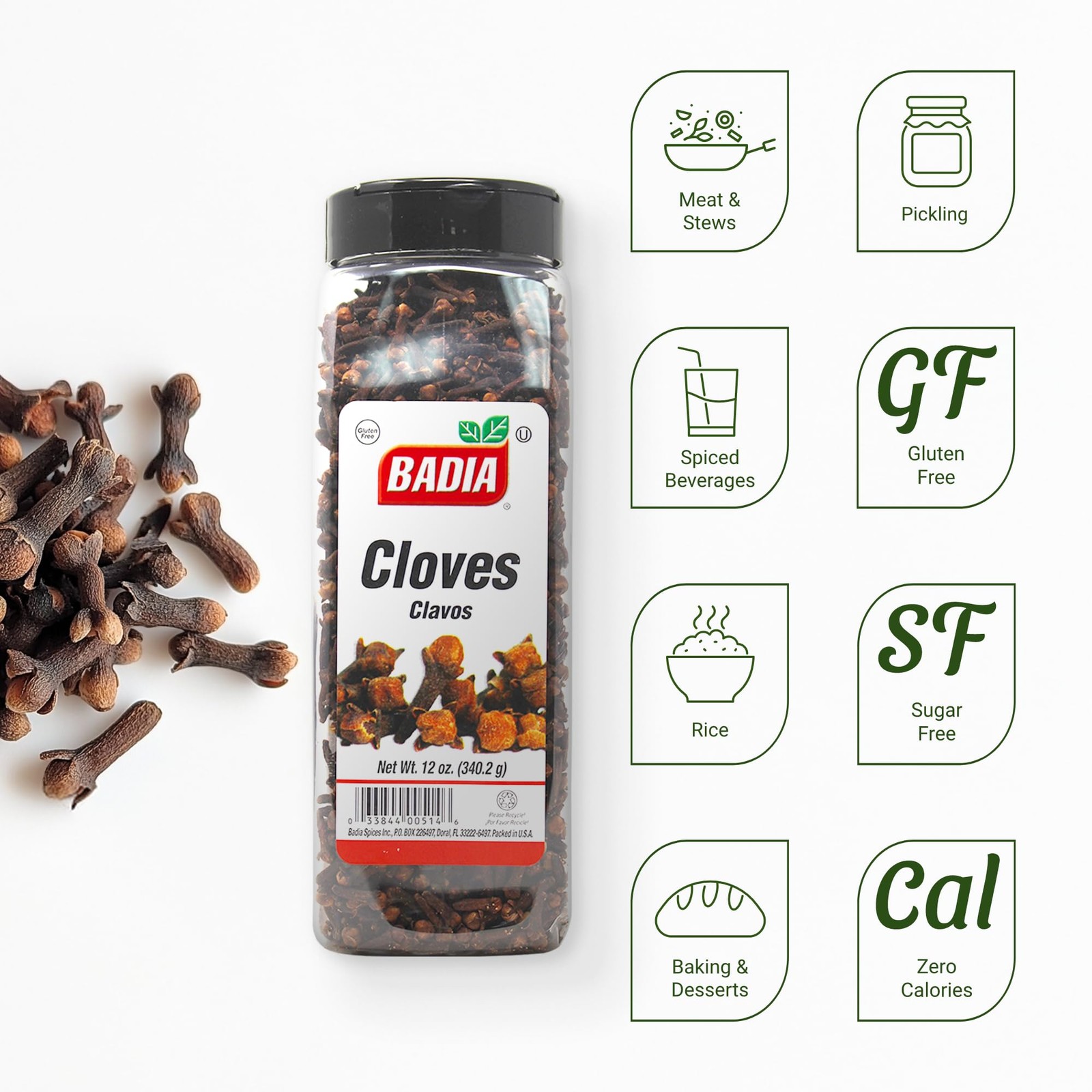 Whole Cloves, 12 oz – Premium Quality Spice for Baking, Cooking & Beverages, …