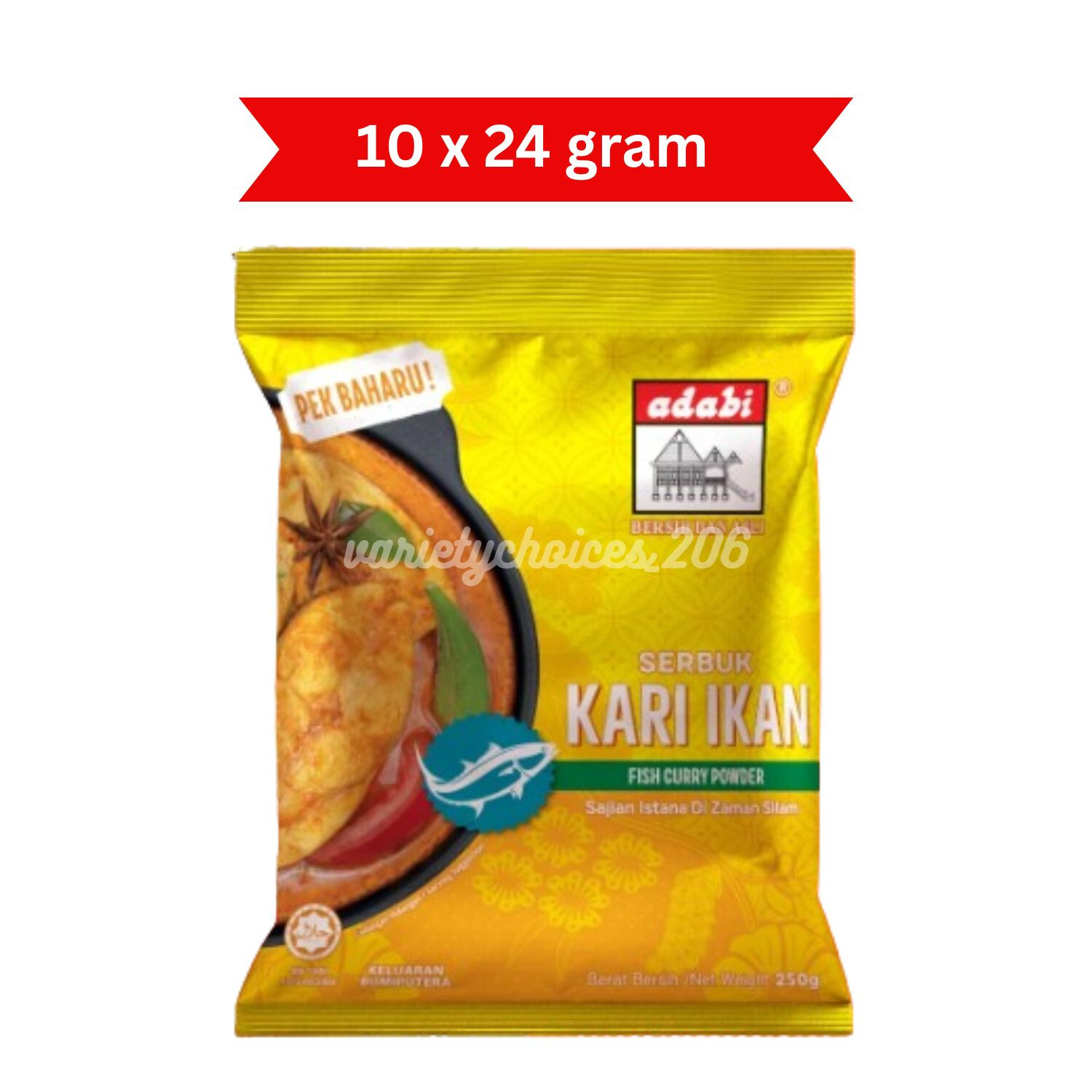 10 Packs x 24g Adabi Fish Curry Powder Free Shipping