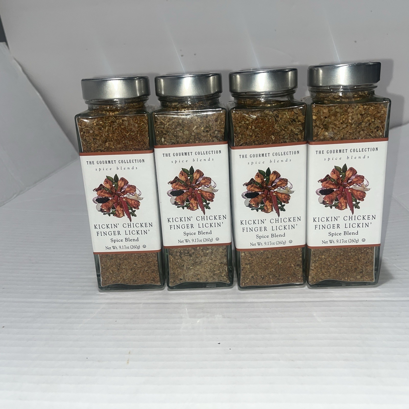 4 Pack Kickin’ Chicken Finger Lickin’ Spice Blend 9.17oz Each Gourmet Seasoning