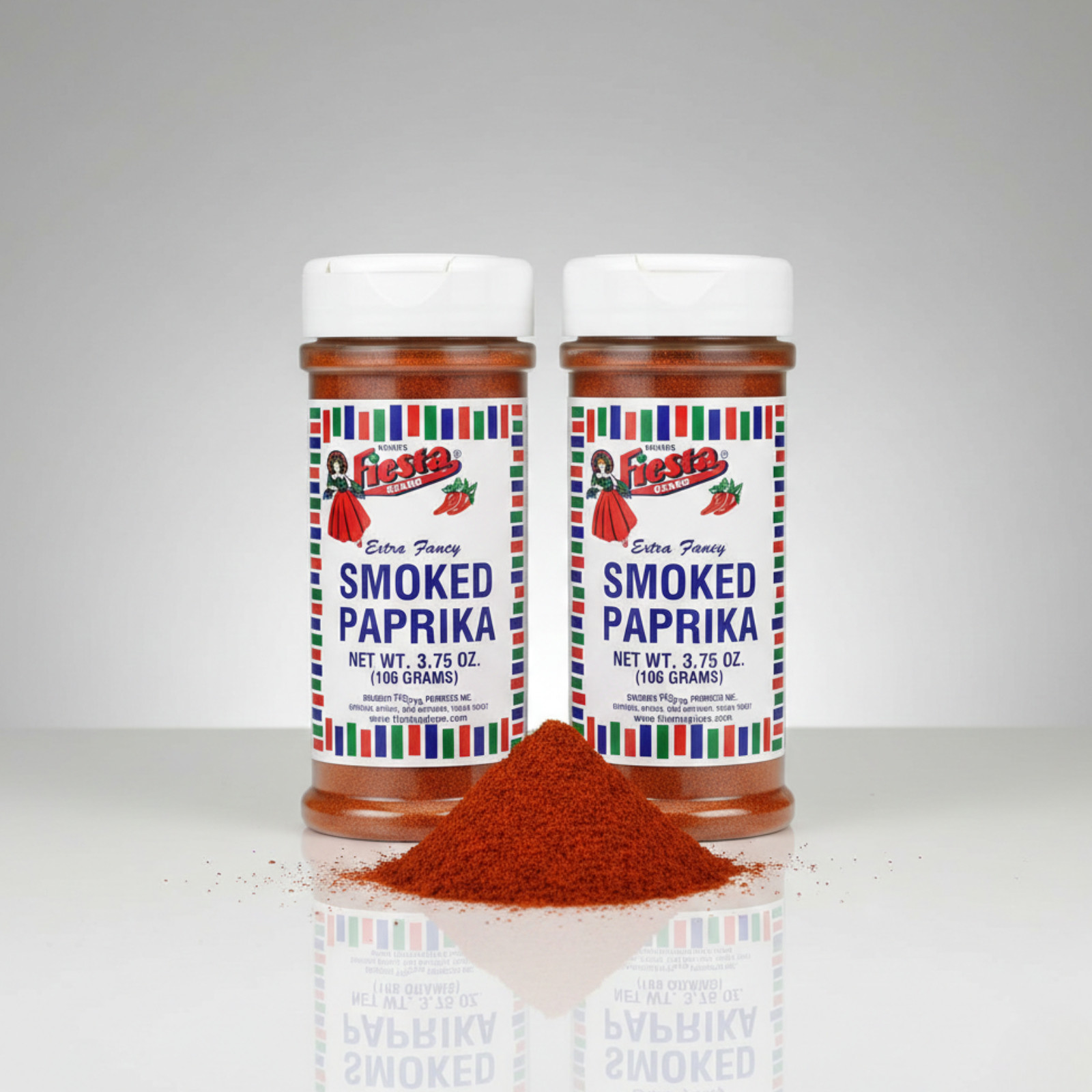 2 PACK Bolner’s Fiesta Extra Fancy Smoked Paprika 3.75 oz Bottles Texas Spice