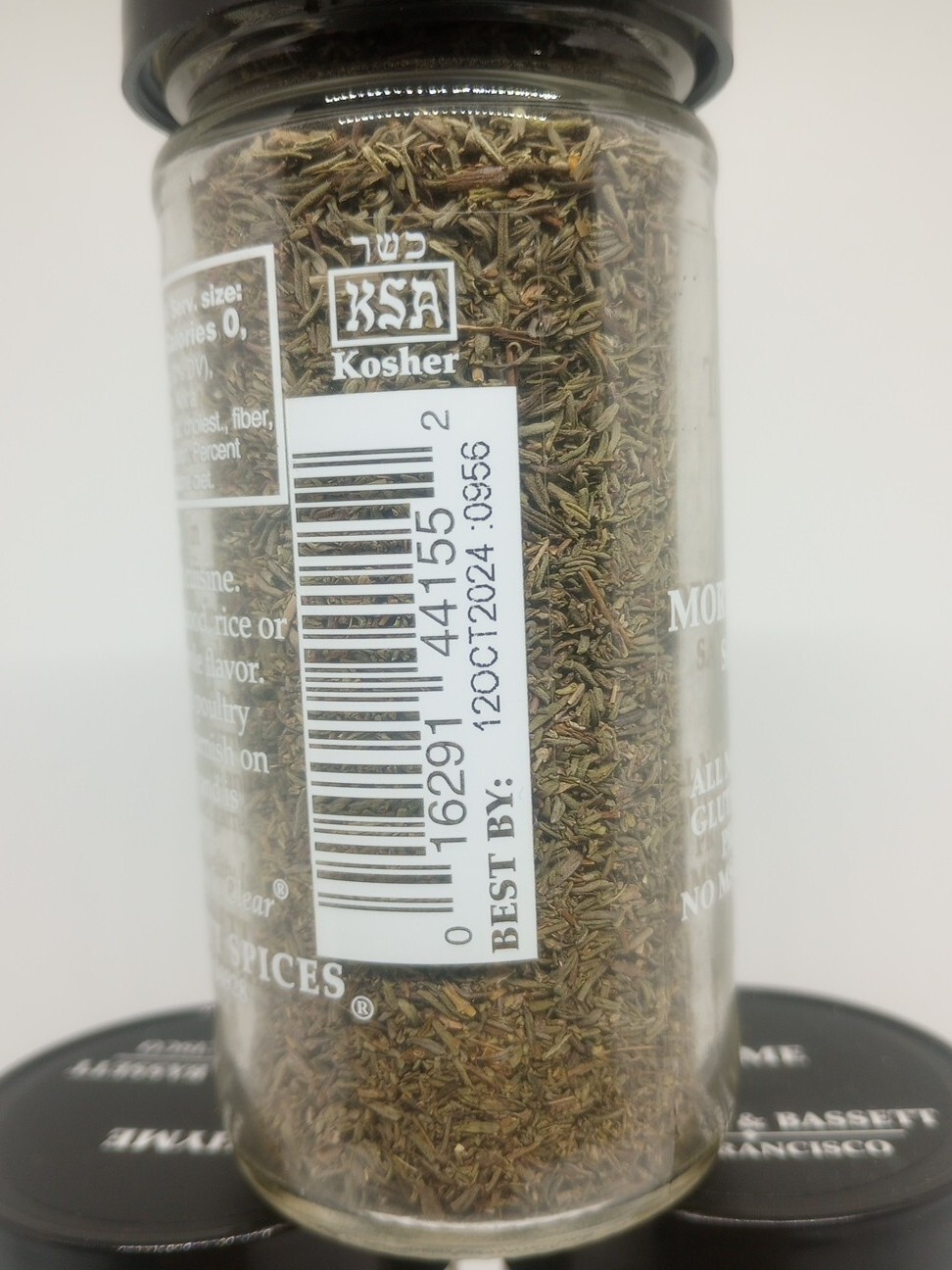 Morton & Bassett 3 Pack Thyme 1 OZ Mediterránean & French Cuisine Creole Flavor