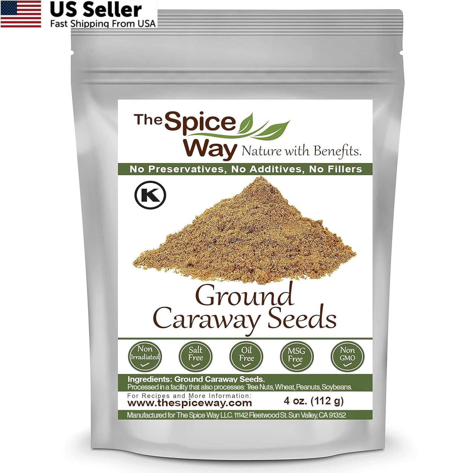 The Spice Way Caraway Seeds – Ground (4 oz) key 4 Ounce (Pack of 1)
