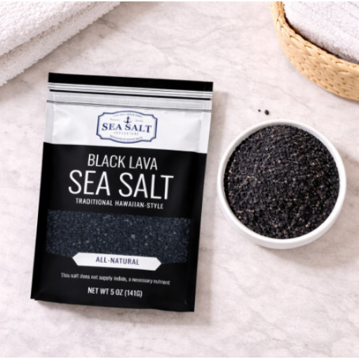 Black Lava Sea Salt with Activated Charcoal – Smoky Mineral Finishing Salt