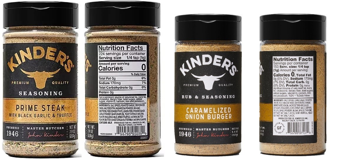 Kinder’s Prime Steak Rub (7.9oz) and Caramelized Onion Burger (5 oz) – BUNDLE