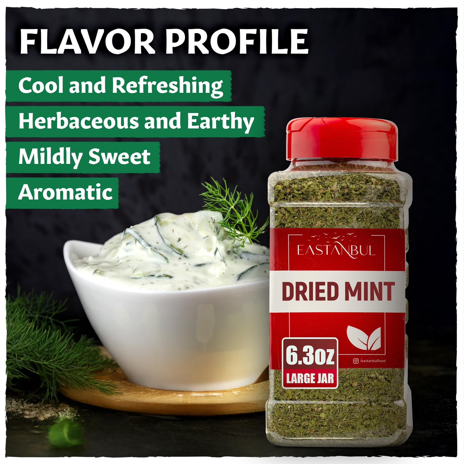 Dried Mint, 6.3oz, Dried Mint for Cooking, Peppermint Leaves, Perfect for Tea…