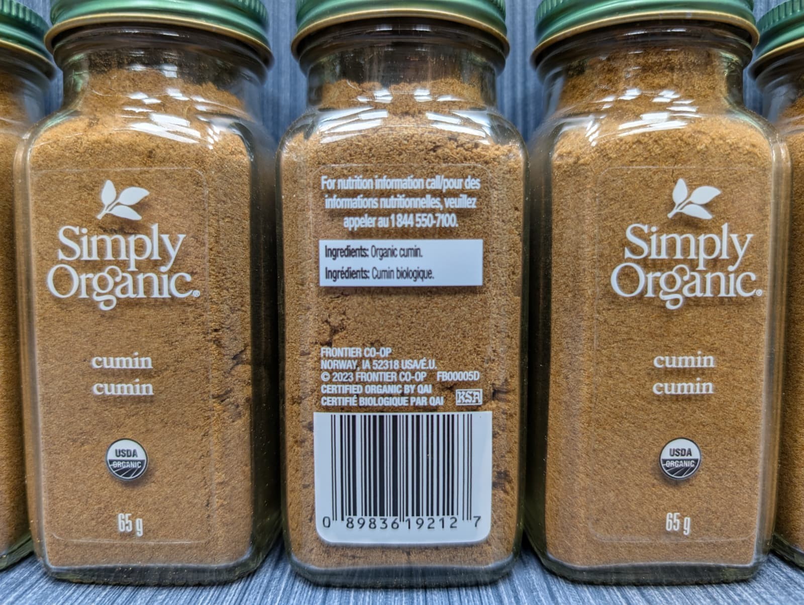 6 Pack of Simply Organic Cumin 2.3 oz Each BB 01/28