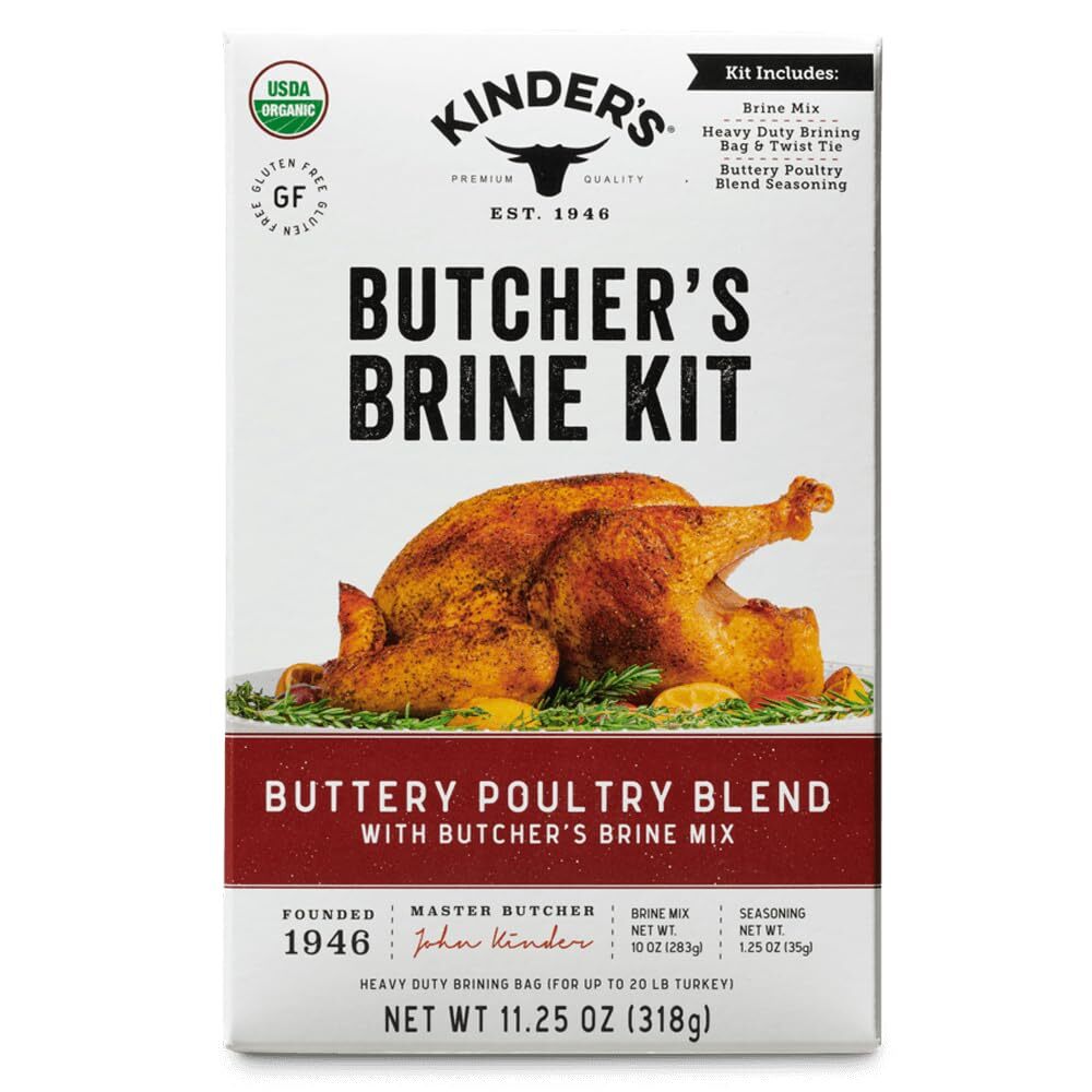 Kinders Butchers Brine Kit 11.25 Oz for Juicy Flavorful Turkey and Poultry