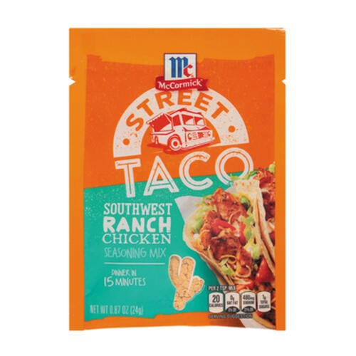 McCormick Street Taco Southwest Ranch Chicken Seasoning Mix 3 Pack
