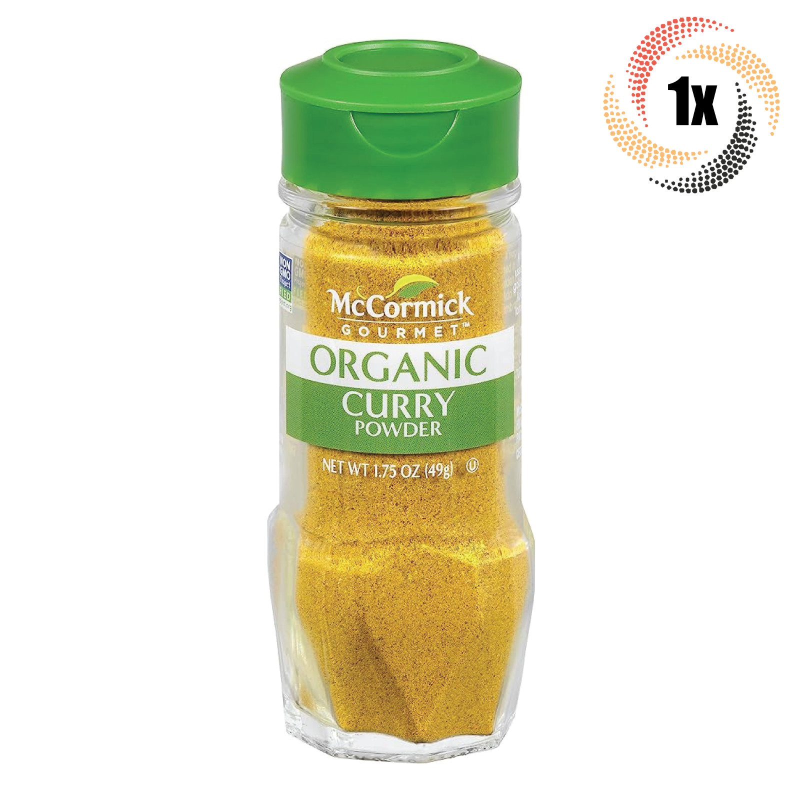 1x Shaker McCormick Gourmet Organic Curry Powder Seasoning | Non GMO | 1.75oz