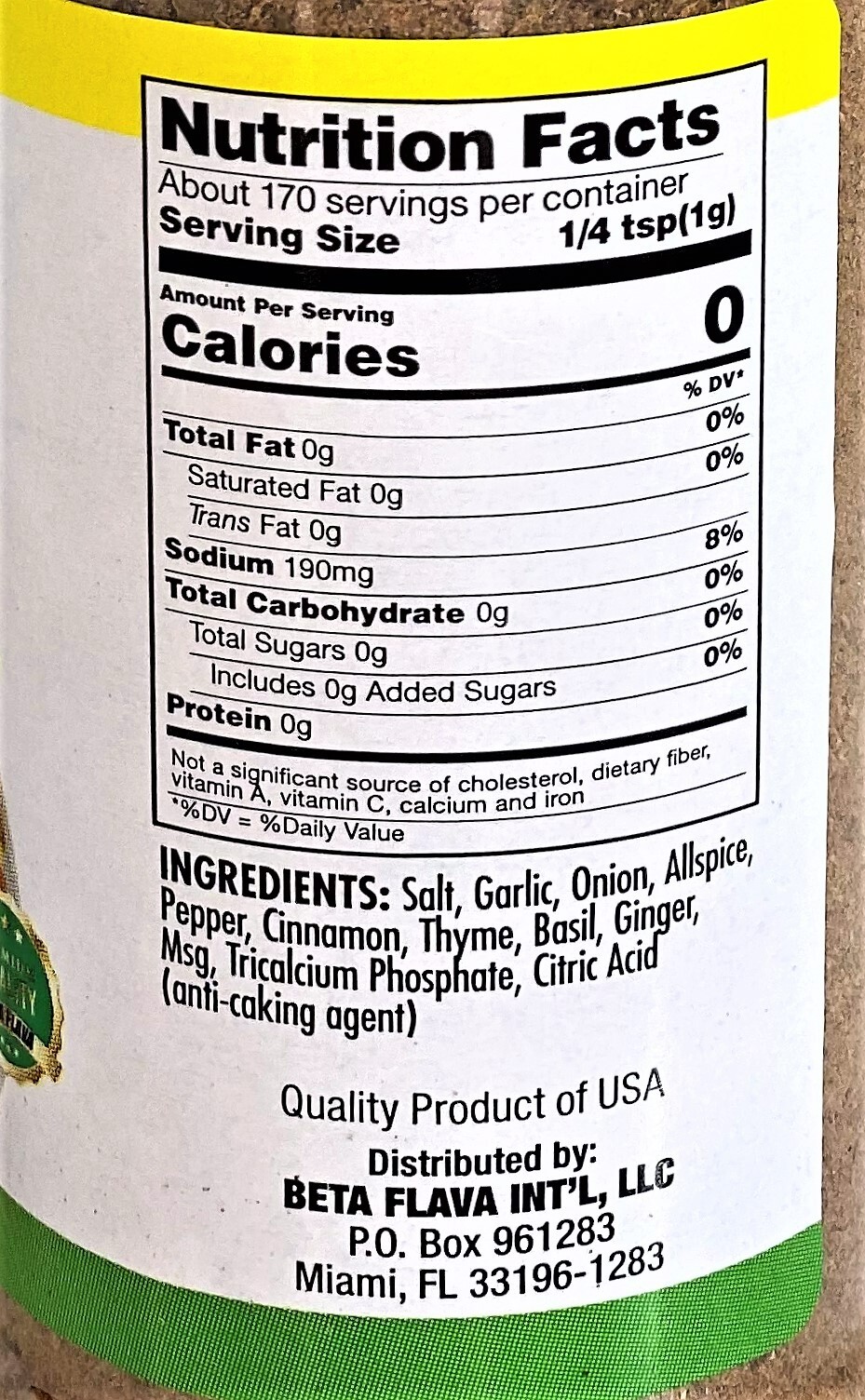 Beta Flava (Ocho Rios) Oxtail Seasoning | Caribbean Flavor | 6 oz (170g)