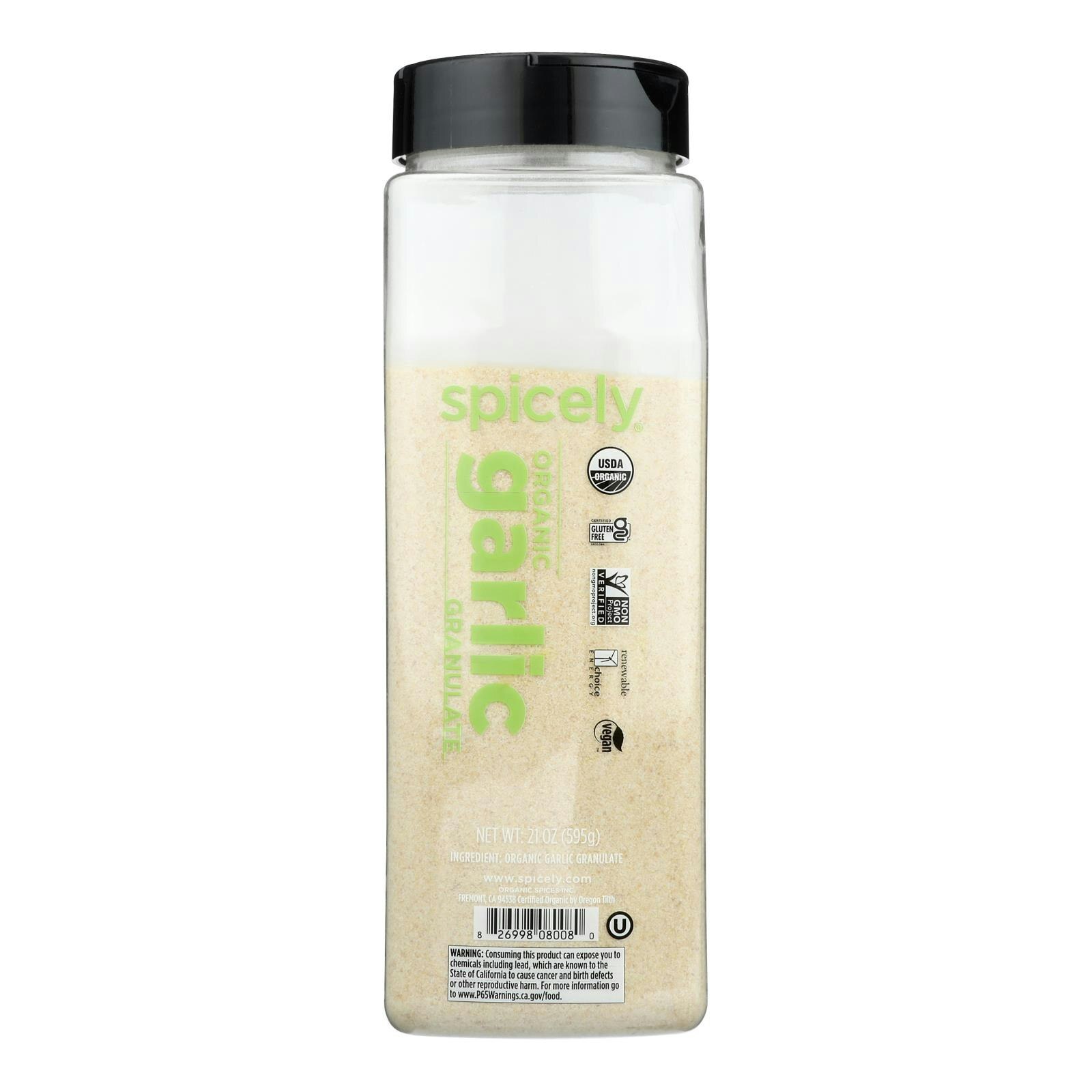 Spicely Organics Spice Garlic Granules Organic 21 Oz (Pack Of 2)