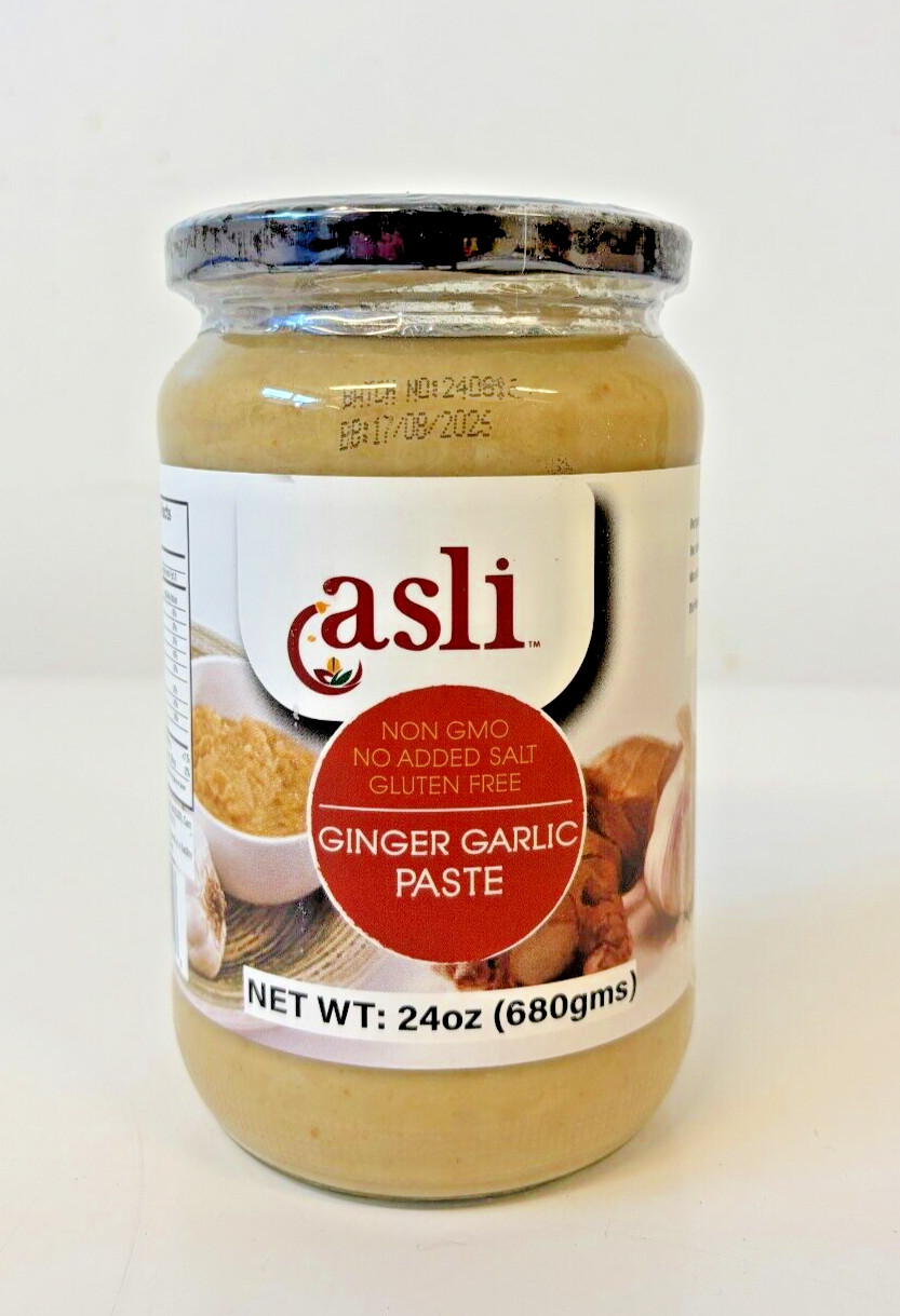 Asli Ginger Garlic Paste 24oz (680 gms), Gluten Free, Non-GMO, No Added Salt