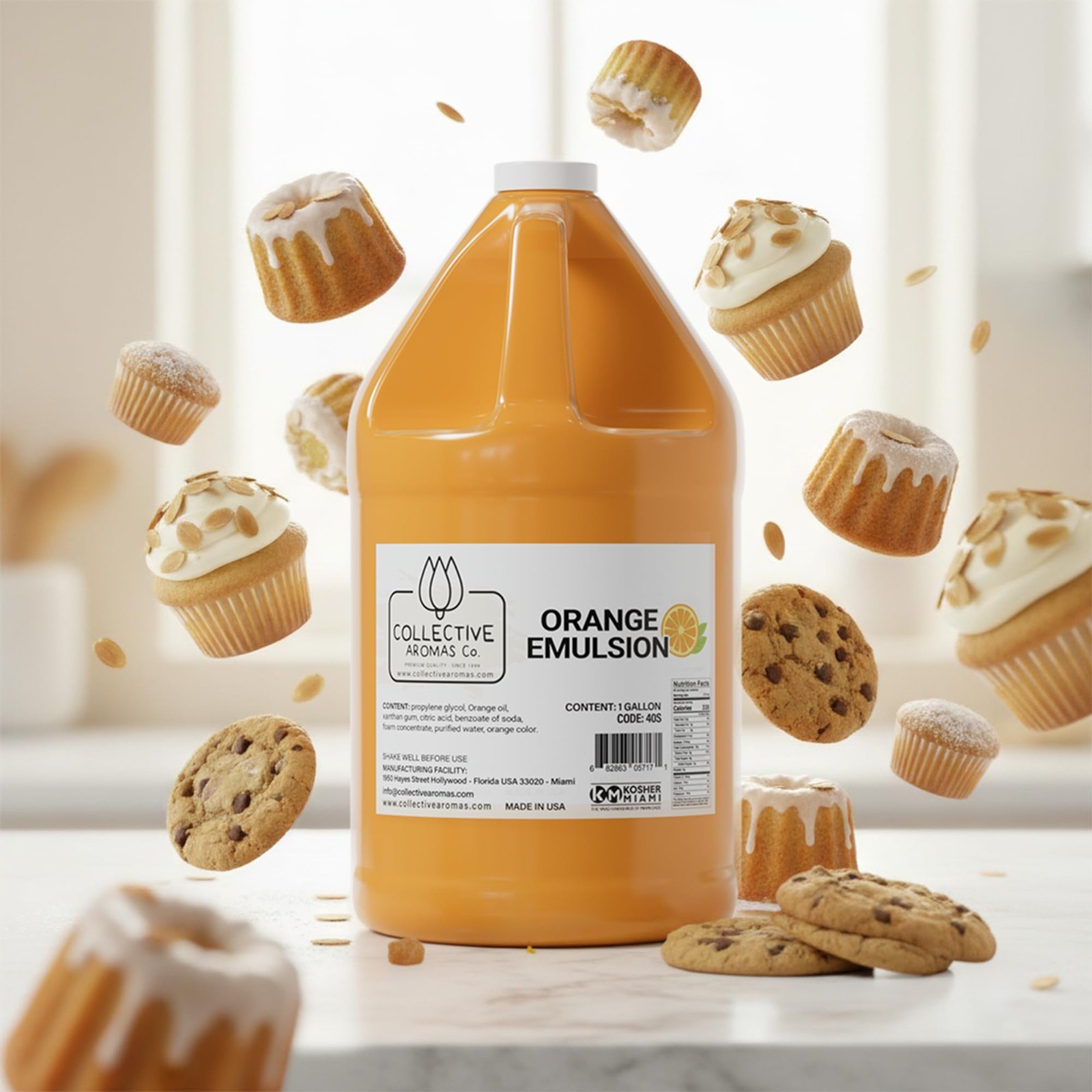 Concentrated Orange Emulsion Flavoring for Baking, Cakes, Cookies & Desserts – 1