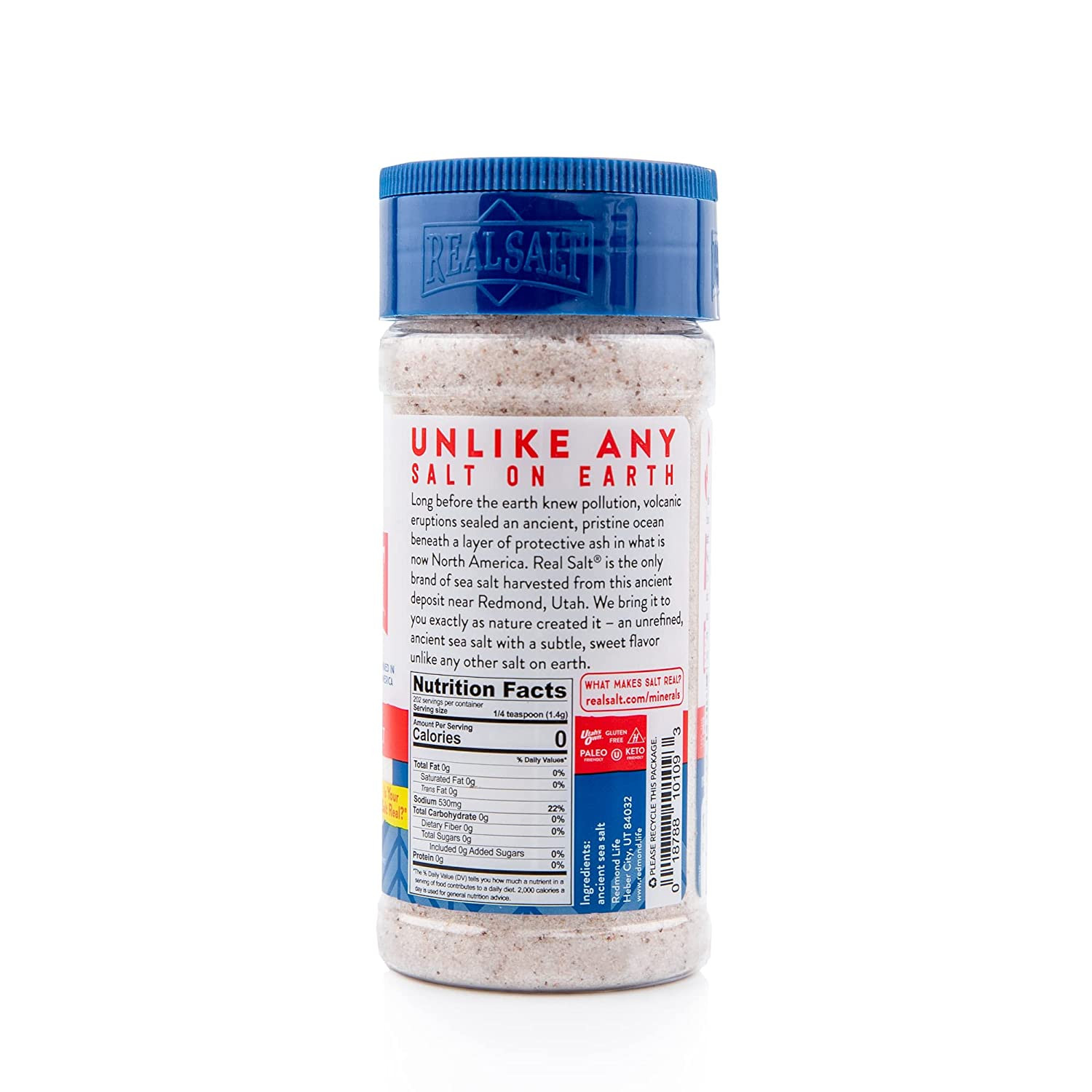 Real Sea Salt – Natural Unrefined Gluten Free Fine, 10 Ounce Shaker (1 Pack)
