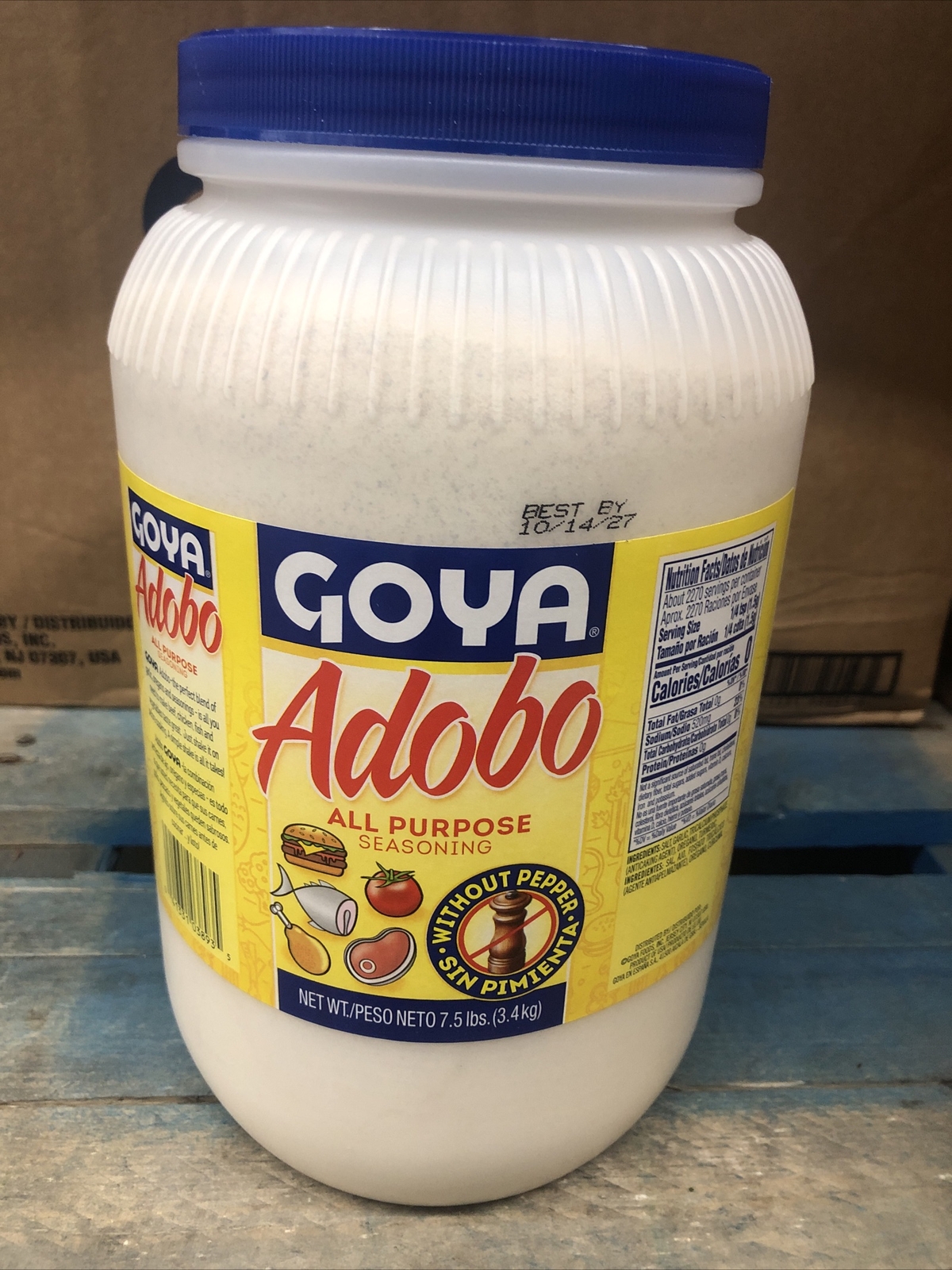 GOYA ADOBO SIN PIMIENTA ALL PURPOSE SEASONING WHITOUT PEPPER (7.5 LB. PACK)