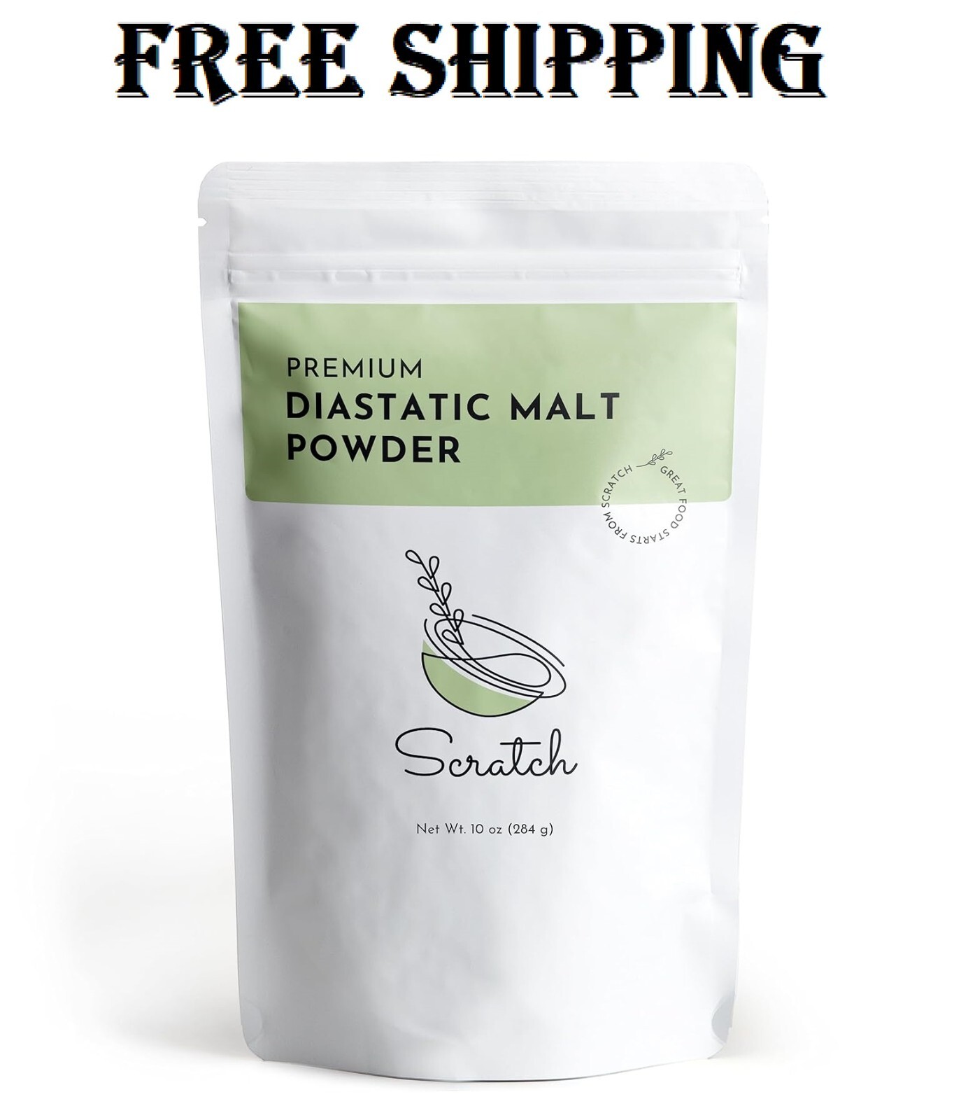 Diastatic Malt Powder for Baking – (10oz) Dried Barley Malt for Baking B
