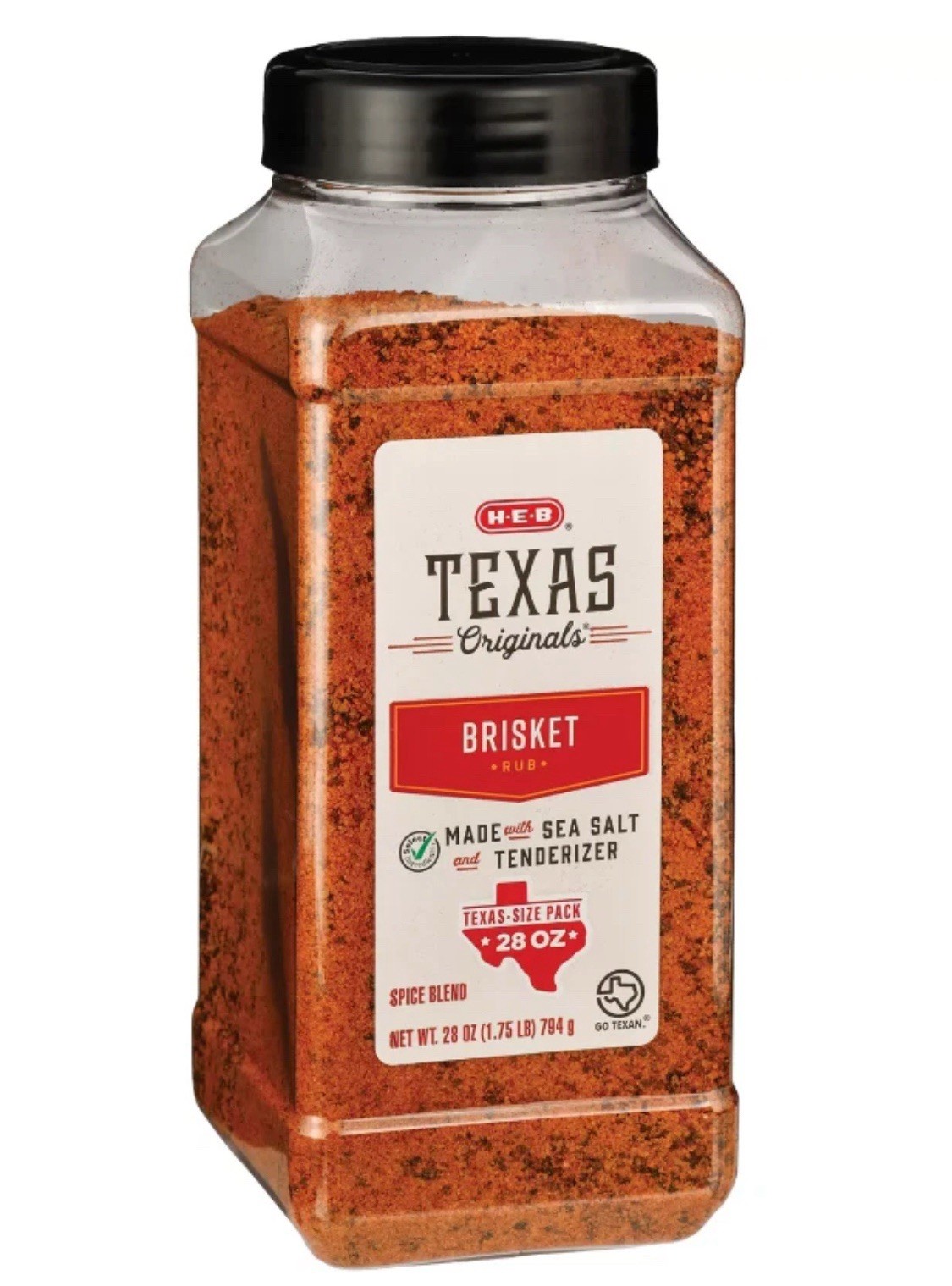 H‑E‑B Texas Originals Brisket Rub Spice Blend – Texas-Size Pack 28oz HEB