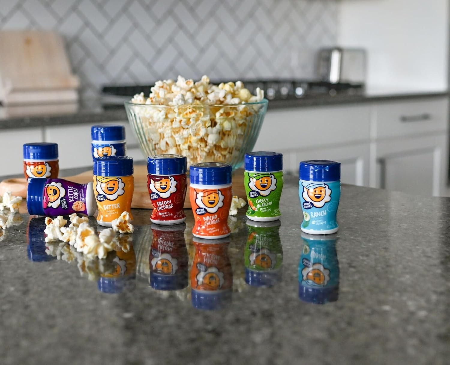 Popcorn Seasoning Mini Jars Variety Pack, 0.9 Ounce Pack of 8