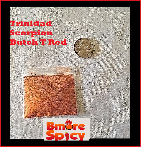 2.3 Grams Trinidad Scorpion Butch T chili powder Extremely HOT pepper spice RARE
