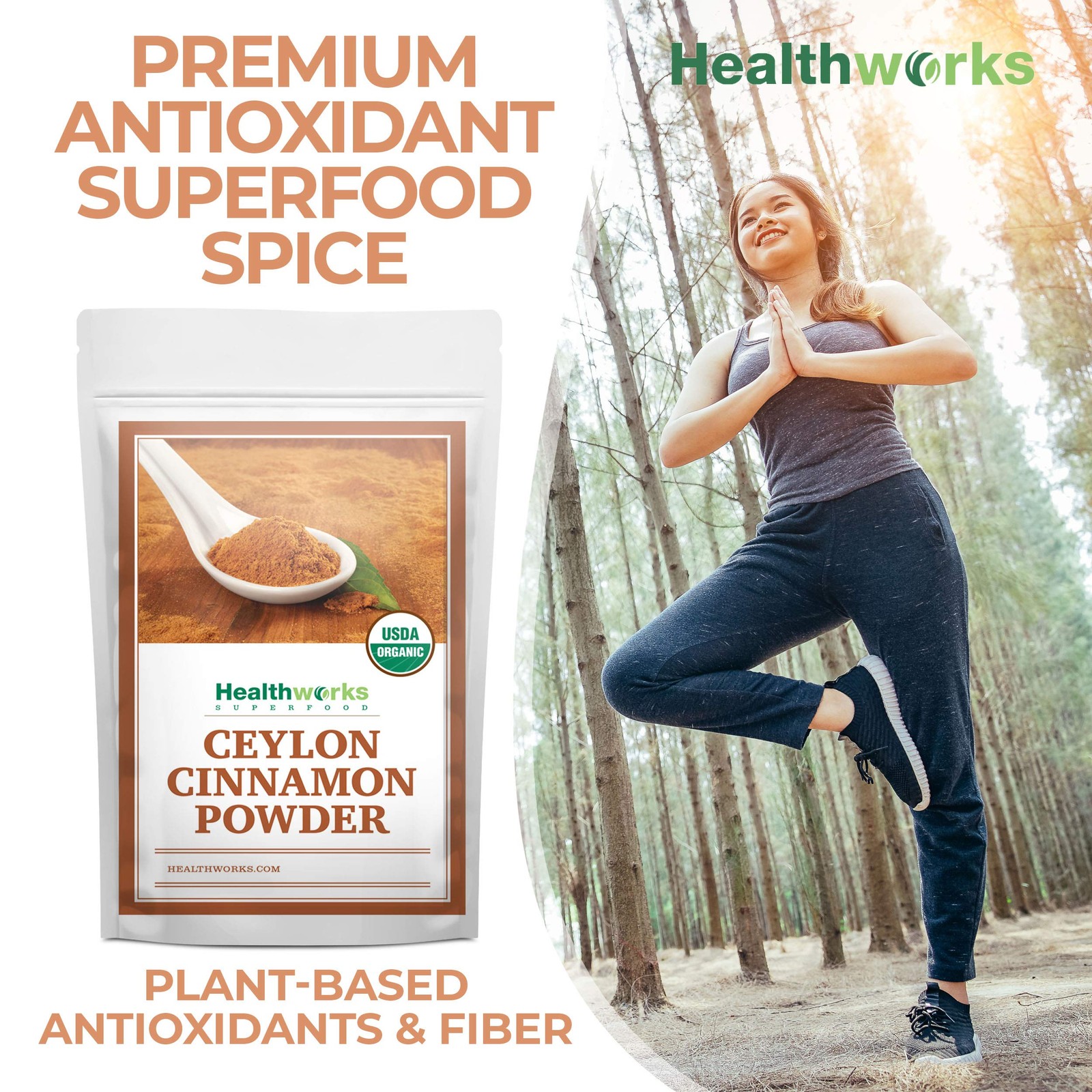 Organic Ceylon Cinnamon Powder – 16 Oz / 1 Lb – Ground Raw – Keto, Vegan & No…