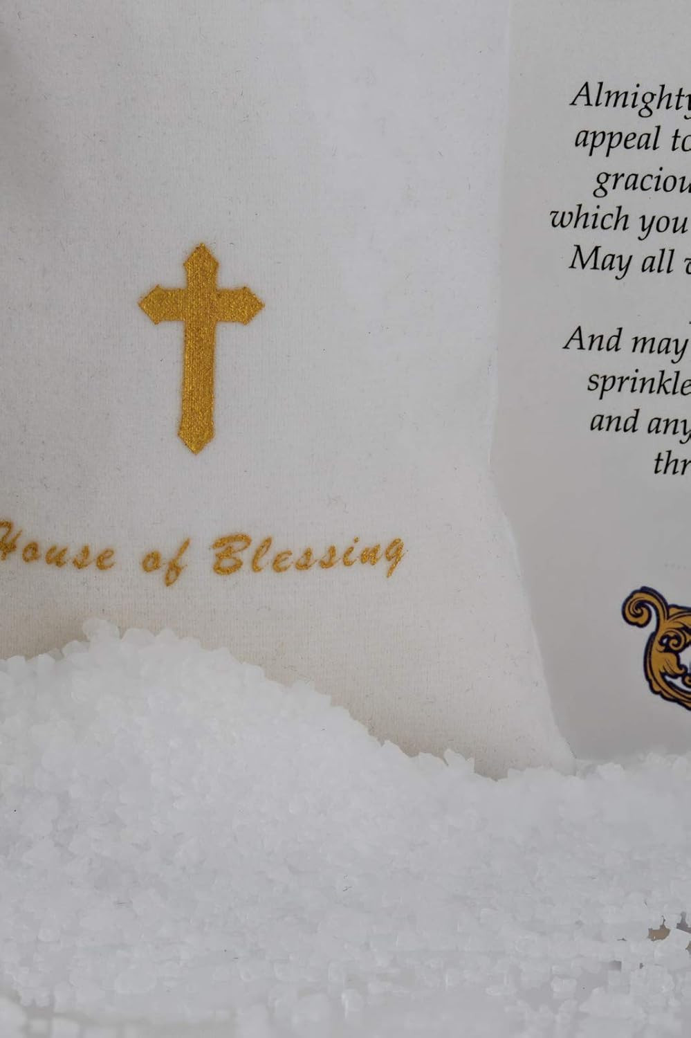 Blessing Salt from the Dead Sea with a Blessing Card (5.3 Ounces/150Gr)