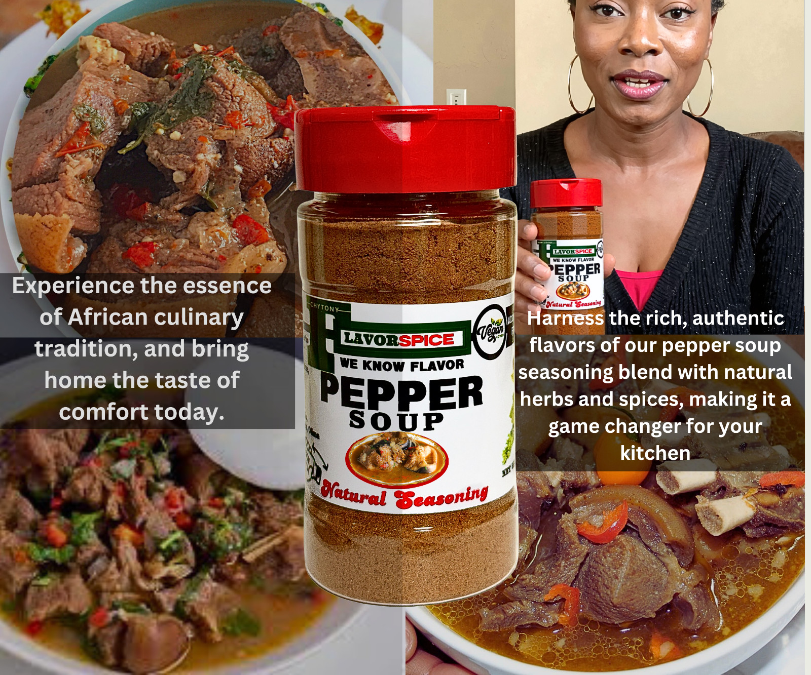 Pepper Soup Seasoning Made with 100% Natural Herbs and Spices with No Artificial