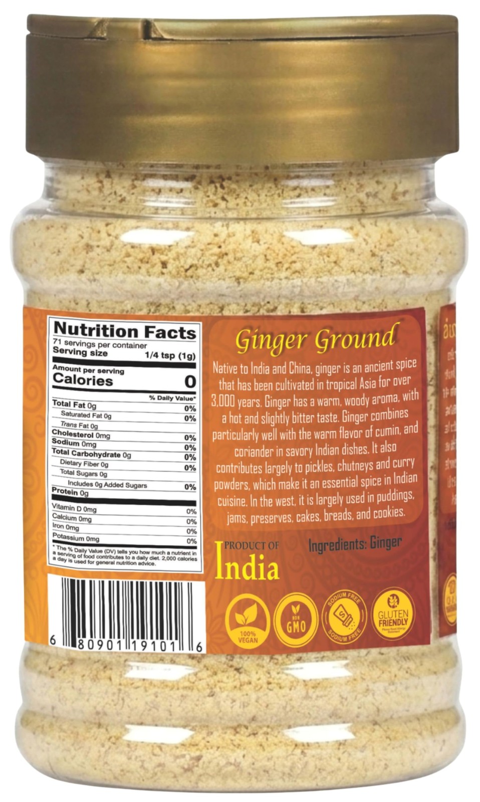 Rani Ginger (Adarak) Powder Ground, Spice 2.5oz (71g)