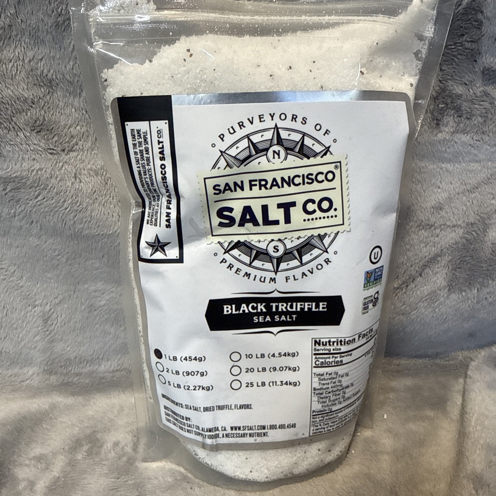 Italian Black Truffle Infused Sea Salt 16oz – Enhance Your Dishes Elegantly