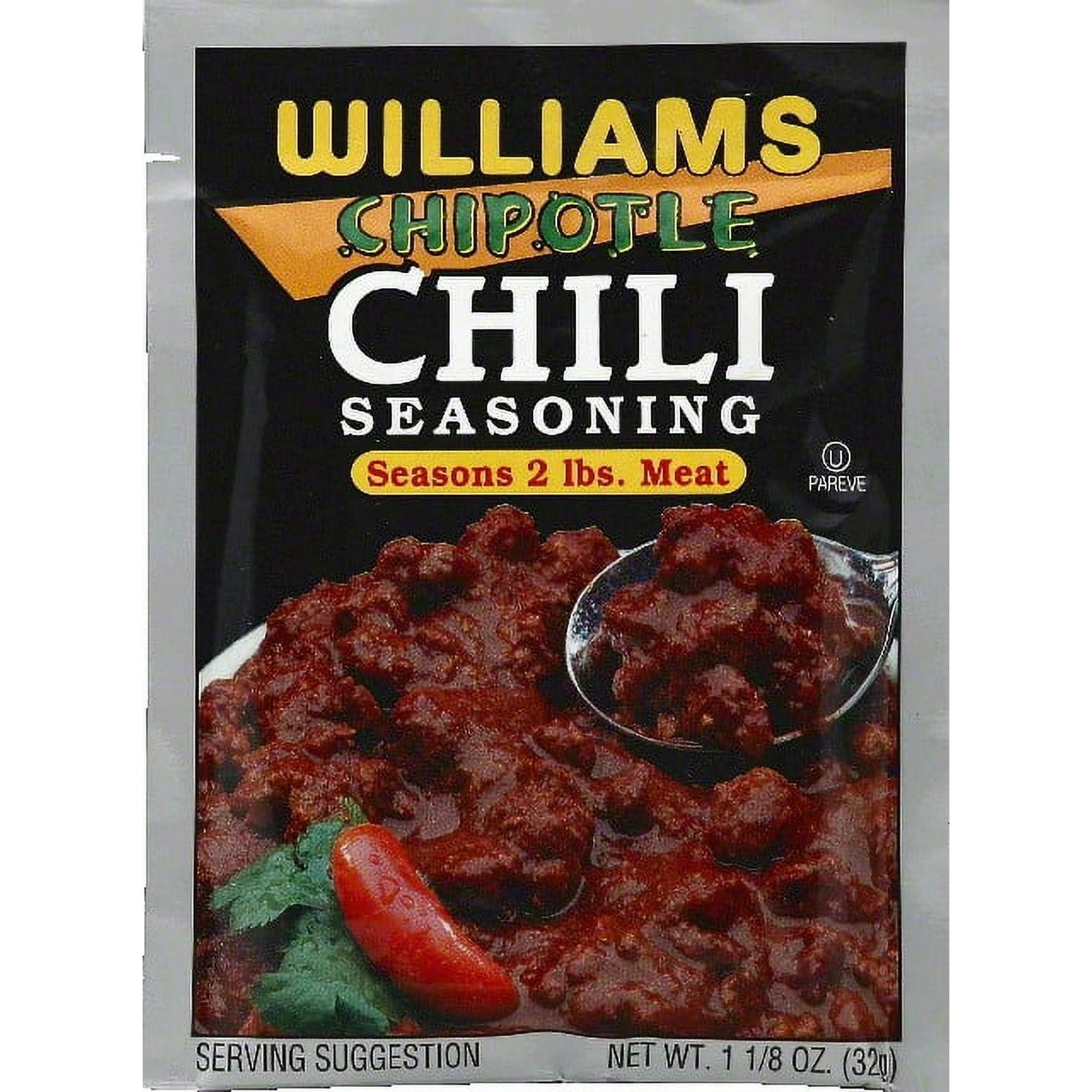 Williams Chili Seasoning, Chipotle, 1.1/8 oz – Quantity of 2