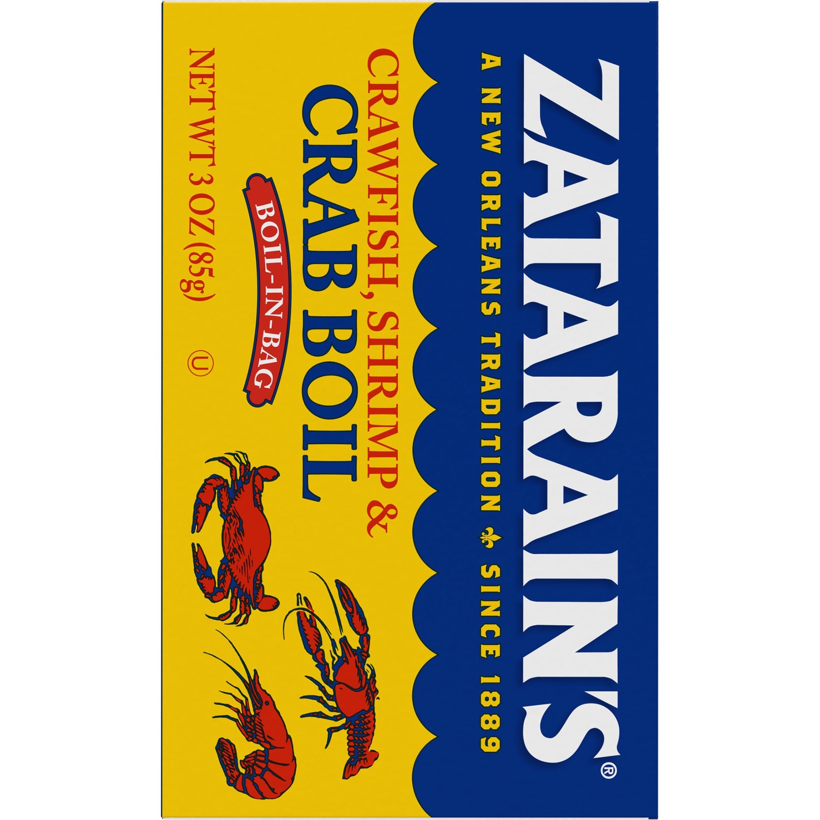 Zatarain’s Crawfish, Shrimp & Crab Boil, 3 oz 3 Ounce (Pack of 6), Yellow