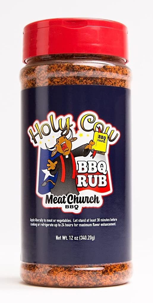 BBQ Rub Combo: Two Bottles of Holy Cow (12 oz) BBQ Rub and Seasoning for Meat…