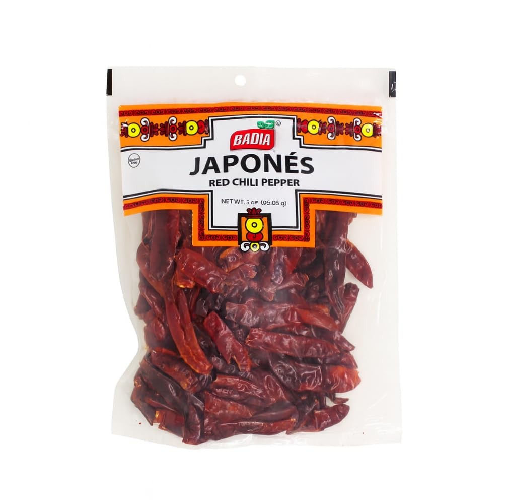 Badia Chile Japones, Red Chili Peppers, 3 oz – Dried Szechuan Hot 3 Ounce