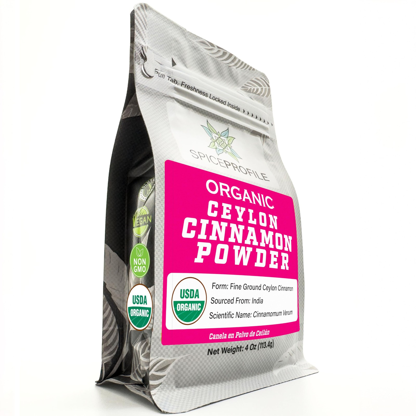 Ceylon Cinnamon Powder USDA Organic Lab Tested Resalable 4oz Pouch